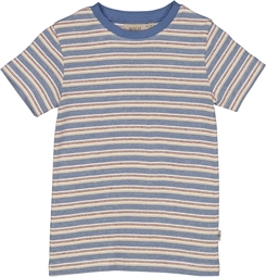 Wheat T-Shirt Wagner - Bluefin wave stripe